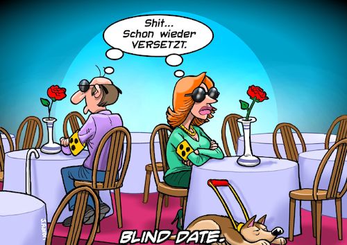 Cartoon: Blind Date (medium) by Chris Berger tagged blind,date,blind,date