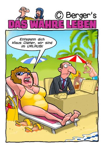 Cartoon: Urlaub (medium) by Chris Berger tagged entspannung,urlaub,strand,beach,sand,entspannung,urlaub,strand,beach,sand