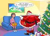 Cartoon: Atemschutz intim (small) by Joshua Aaron tagged satnat,weihnachtsmann,atemschutz,covid,19,corona,xmas,weihnachten,pandemie