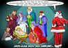Cartoon: Der Vetter aus Amerika (small) by Joshua Aaron tagged corona,santa,klaus,weihnachten,krippe