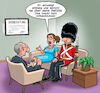 Cartoon: Ehekrise (small) by Chris Berger tagged guard,buckingham,palast,ehe,psychologe,frau,mann