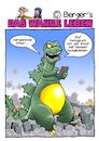 Cartoon: Godzilla (small) by Chris Berger tagged godzilla,internet,zerstörung,instagram,social,media