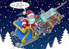 Cartoon: Ho Ho Holy Shit (small) by Joshua Aaron tagged impfung,santa,weihnachtsmann,atemschutz,covid,19,corona,xmas,weihnachten,pandemie