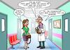 Cartoon: Im Krankenhaus (small) by Joshua Aaron tagged krankheit,infektion,virologie,bakteriologie,ansteckung,wissenschaft,forchung,tod,ableben,schwarzer,humor