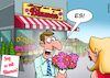 Cartoon: Kavalier (small) by Chris Berger tagged blumen,kavalier,slogan,werbung