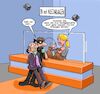 Neulich in der Sparkasse (small) Cartoon: Neulich in der Sparkasse (small) by Chris Berger tagged bank,sparkasse,geisel,schalter,banküberfall,raub,räuber,pistole