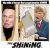 Cartoon: Shining (small) by Chris Berger tagged elon,musk,donald,trump,shining,epstein,tax,bill