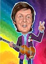 Cartoon: Sir Paul McCartney (small) by Joshua Aaron tagged beatles,80,geburtstag,paul,mccartney