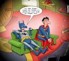 Cartoon: Stoner (small) by Chris Berger tagged batman,superman,marihuana,cannabis,mary,jane,stoned,kiffer,eingekifft,hash,gras,weed