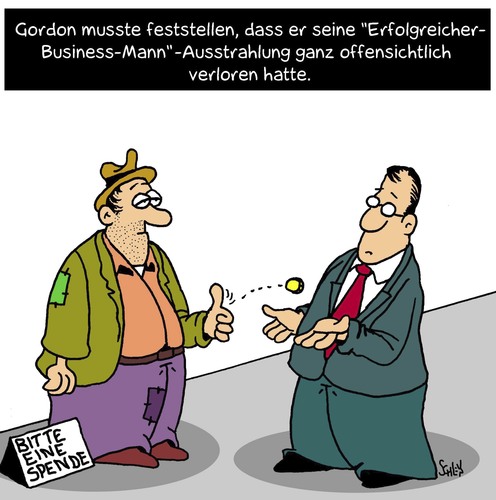 Cartoon: Ausstrahlung (medium) by Karsten Schley tagged business,umsatz,wirtschaft,wirtschaftskrise,armut,euro,eurokrise,business,umsatz,wirtschaft,wirtschaftskrise,armut,euro,eurokrise