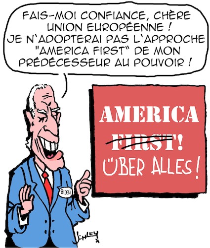 Cartoon: Biden et UE (medium) by Karsten Schley tagged biden,europe,politique,otan,militaire,defense,france,societe,biden,europe,politique,otan,militaire,defense,france,societe