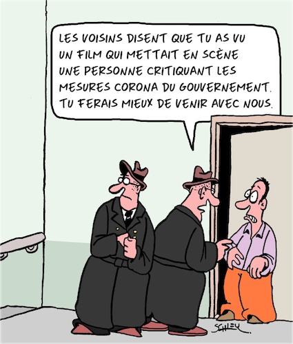 Cartoon: Critique (medium) by Karsten Schley tagged corona,gouvernement,liberte,de,expression,politique,medias,societe,corona,gouvernement,liberte,de,expression,politique,medias,societe