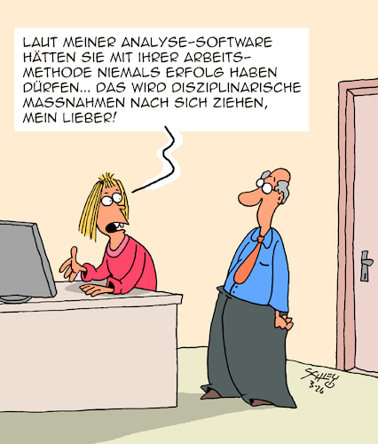 Cartoon: Disziplinarmaßnahmen (medium) by Karsten Schley tagged arbeit,wirtschaft,arbeitgeber,arbeitnehmer,management,vorgesetzte,karriere,kompetenz,software,analysen,arbeitsprozesse,arbeitsrecht,arbeit,wirtschaft,arbeitgeber,arbeitnehmer,management,vorgesetzte,karriere,kompetenz,software,analysen,arbeitsprozesse,arbeitsrecht