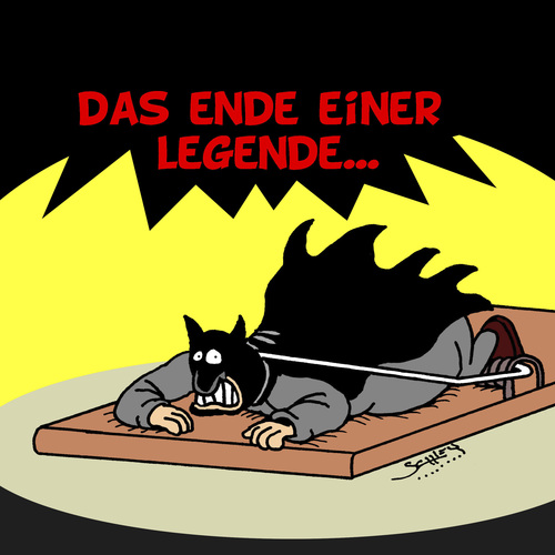 Cartoon: Ende Legende... (medium) by Karsten Schley tagged comics,kultur,filme,literatur,batman,usa,unterhaltung,kunst,comics,kultur,filme,literatur,batman,usa,unterhaltung,kunst