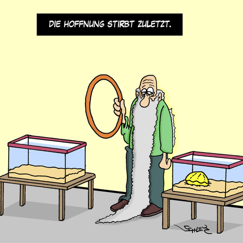 Cartoon: Hoffnung (medium) by Karsten Schley tagged alter,tiere,hoffnung,rente,rentner,psychologie,philosophie,alter,tiere,hoffnung,rente,rentner,psychologie,philosophie