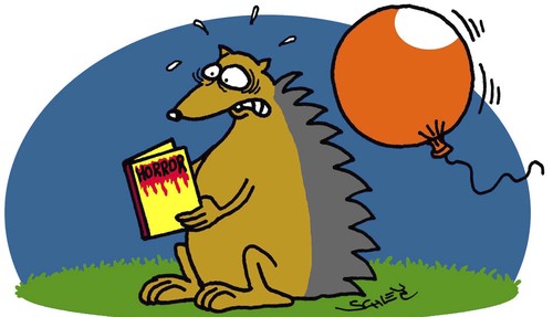 Cartoon: HORROR!! (medium) by Karsten Schley tagged literatur,unterhaltung,kultur,lesen,tiere,natur,horror,bücher,literatur,unterhaltung,kultur,lesen,tiere,horror