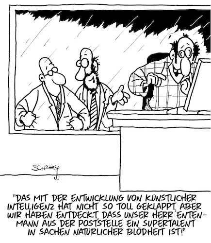 Cartoon: KI (medium) by Karsten Schley tagged forschung,wissenschaft,technik,scifi,fortschritt,wirtschaft,künstliche,intelligenz,forschung,wissenschaft,technik,scifi,fortschritt,wirtschaft,künstliche,intelligenz
