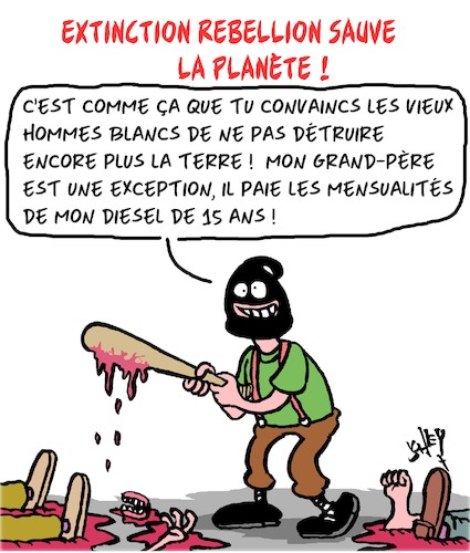 Cartoon: La Rebellion de la Extinction (medium) by Karsten Schley tagged extremisme,environnement,climat,politique,medias,societe,la,extremisme,environnement,climat,politique,medias,societe