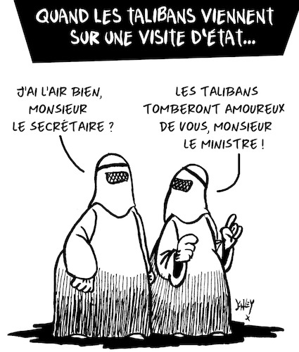 Cartoon: Les Talibans arrivent ! !! (medium) by Karsten Schley tagged talibans,politique,europe,afghanistan,aide,argent,religion,terrorisme,societe,talibans,politique,europe,afghanistan,aide,argent,religion,terrorisme,societe