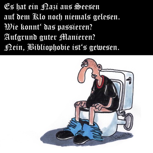 Cartoon: Leßen pildet (medium) by Karsten Schley tagged bildung,literatur,medien,politik,neonazis,gesellschaft,demokratie,bildung,literatur,medien,politik,neonazis,gesellschaft,demokratie