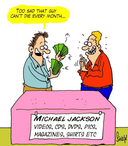 Cartoon: Michael is still dead (medium) by Karsten Schley tagged entertainment,music,business