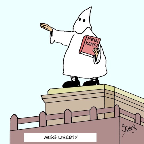 Cartoon: Miss Liberty (medium) by Karsten Schley tagged usa,rassismus,polizeigewalt,rechtsextremismus,farbige,tod,waffen,waffenlobby,usa,rassismus,polizeigewalt,rechtsextremismus,farbige,tod,waffen,waffenlobby