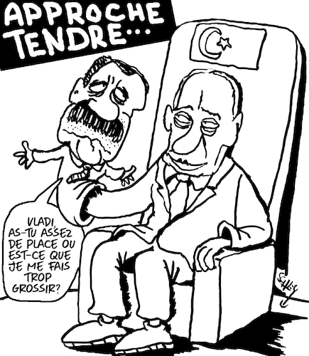 Cartoon: Poutine et Erdogan (medium) by Karsten Schley tagged turquie,russie,poutine,erdogan,rapprochement,democratie,valeurs,otan,turquie,russie,poutine,erdogan,rapprochement,democratie,valeurs,otan