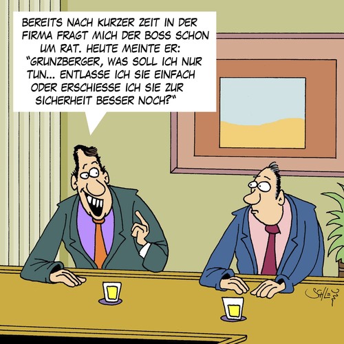 Cartoon: Ratschlag (medium) by Karsten Schley tagged arbeit,jobs,arbeitgeber,arbeitnehmer,business,karriere,arbeit,jobs,arbeitgeber,arbeitnehmer,business,karriere