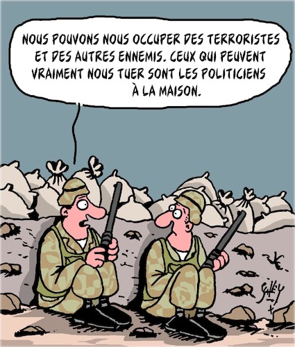 Cartoon: Soldats (medium) by Karsten Schley tagged militaire,soldats,politique,politiciens,guerre,medias,societe,militaire,soldats,politique,politiciens,guerre,medias,societe