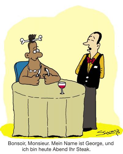 Cartoon: Steak (medium) by Karsten Schley tagged ernährung,restaurants,jobs