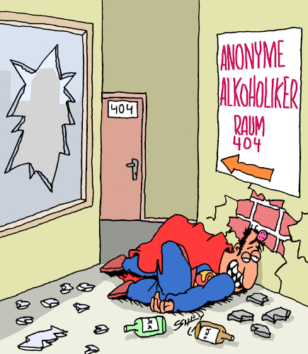 Cartoon: Super Suff (medium) by Karsten Schley tagged superman,comics,medien,filme,alkoholismus,sucht,gesundheit,gesellschaft,superman,comics,medien,filme,alkoholismus,sucht,gesundheit,gesellschaft