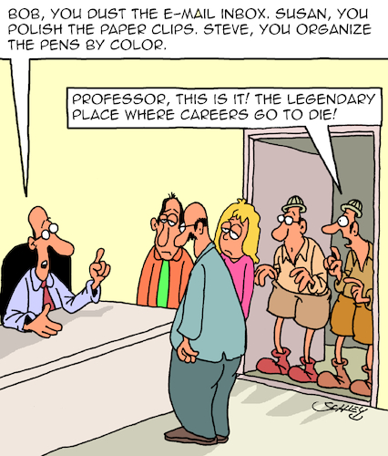 Cartoon: The Legendary Place (medium) by Karsten Schley tagged careers,employers,employees,jobs,business,managers,society,careers,employers,employees,jobs,business,managers,society