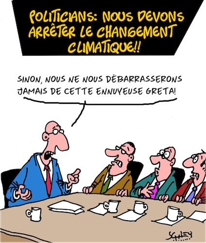 Cartoon: Unanimite (medium) by Karsten Schley tagged politicians,changement,climatique,environnement,greta,industrie,profit,politicians,changement,climatique,environnement,greta,industrie,profit