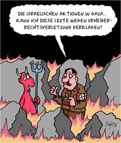 Cartoon: Urheberrechte (medium) by Karsten Schley tagged israel,palestinenser,naher,osten,krieg,terror,religion,gaza,politik,israel,palestinenser,naher,osten,krieg,terror,religion,gaza,politik