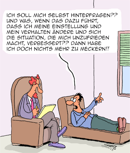 Cartoon: Was wäre wenn... (medium) by Karsten Schley tagged verhalten,einstellung,unzufriedenheit,psychologie,selbstkritik,patienten,ärzte,gesundheit,mentalität,meckern,gesellschaft,verhalten,einstellung,unzufriedenheit,psychologie,selbstkritik,patienten,ärzte,gesundheit,mentalität,meckern,gesellschaft