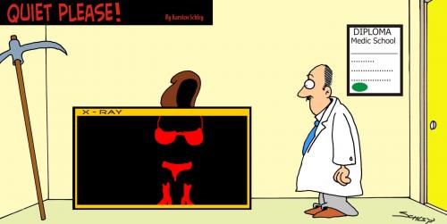 Cartoon: X - Ray (medium) by Karsten Schley tagged medicine,health