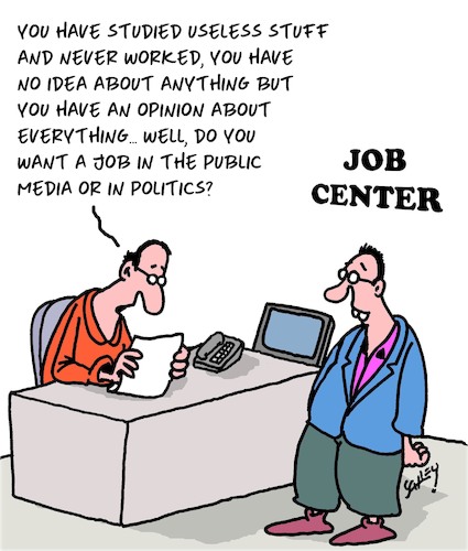 Cartoon: Youth and Career (medium) by Karsten Schley tagged youth,career,income,work,jobs,money,education,media,politics,society,economy,business,youth,career,income,work,jobs,money,education,media,politics,society,economy,business