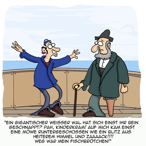 Cartoon: ZACK!! und weg... (medium) by Karsten Schley tagged seefahrt,tiere,natur,wale,literatur,geschichte,seefahrt,tiere,natur,wale,literatur,geschichte