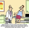 Cartoon: Achtet auf den Blutdruck! (small) by Karsten Schley tagged gesundheit,männer,ärzte,blutdruck,kreislauf,fernsehen,horrorfilme,krimis