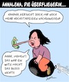Cartoon: Annalena die Überfliegerin (small) by Karsten Schley tagged baerbock,lebenslauf,hochstapelei,grüne,politik,wahlkampf,gesellschaft,deutschland