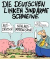 Cartoon: Arme Schweine... (small) by Karsten Schley tagged protest,opposition,links,politik,gesellschaft,europa,deutschland,kapitalismus,egoismus,soziales