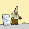 Cartoon: BITTE HELFEN SIE!! (small) by Karsten Schley tagged jobs,wirtschaft,business,social,media,soziale,gesellschaft,armut,facebook,obdachlosigkeit,arbeitslosigkeit