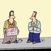 Cartoon: Bitte HELFEN SIE!! (small) by Karsten Schley tagged shopping,online,sucht,geld,kaufen,business,wirtschaft,ecommerce,schulden