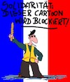 Cartoon: Blockade! (small) by Karsten Schley tagged frankreich,blockaden,spritpreise,proteste,soziales,regierung,macron,politik,autobahnen,transport,diesel,demokratie,geld