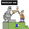 Cartoon: Brasilien 2016 (small) by Karsten Schley tagged olympia,brasilien,politik,sport,armut,wirtschaft,soziales,kapitalismus,business,gesellschaft