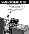 Cartoon: Business-Philosophie (small) by Karsten Schley tagged business,umsätze,verkäufe,philosophie,wirtschaft,insolvenz,geld,gesellschaft