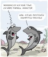 Cartoon mit Haien