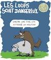 Cartoon: Dangereux!! (small) by Karsten Schley tagged mouton,loups,betes,environnement,elevage,sexe,politique