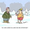 Cartoon: Die Opposition (small) by Karsten Schley tagged politik,politiker,opposition,klima,klimaerwärmung,aberglaube,volksverdummung,wissenschaft,gesellschaft