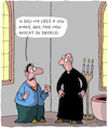 Cartoon: Dieu (small) by Karsten Schley tagged religion,mariage,separation,catholicisme,clerge